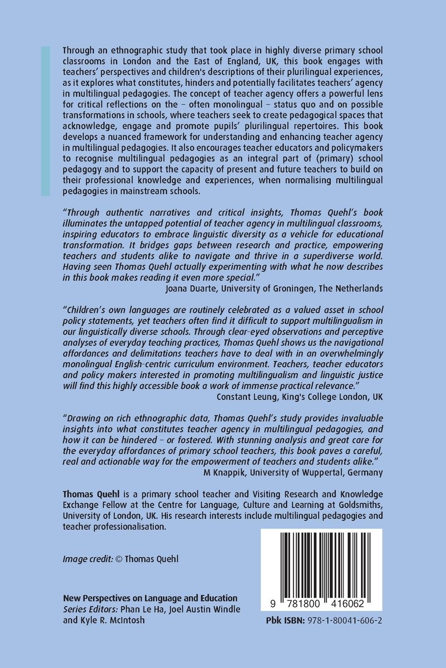 Rückseitencover Teacher Agency in Multilingual Pedagogies