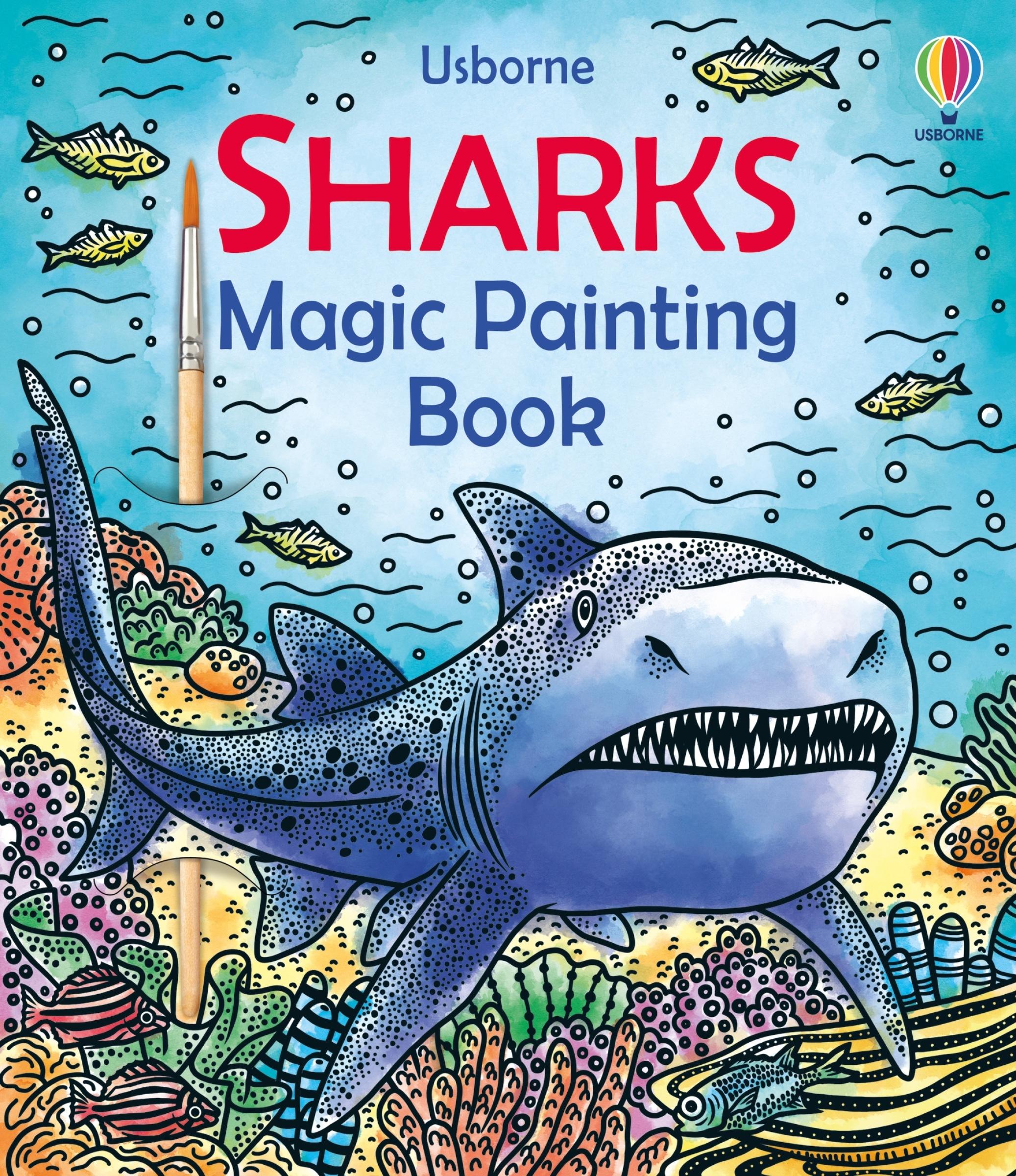 Vorderes Coverbild Sharks Magic Painting Book