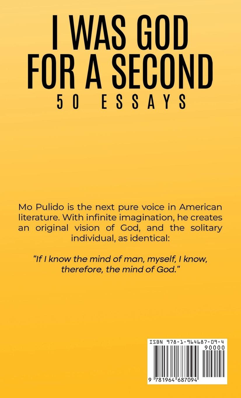 Rückseitencover I WAS GOD FOR A SECOND