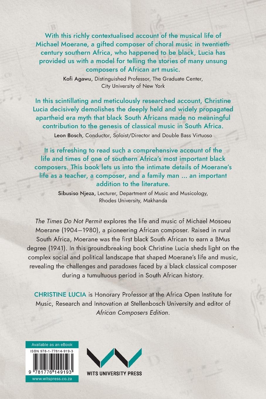 Rückseitencover The Times Do Not Permit