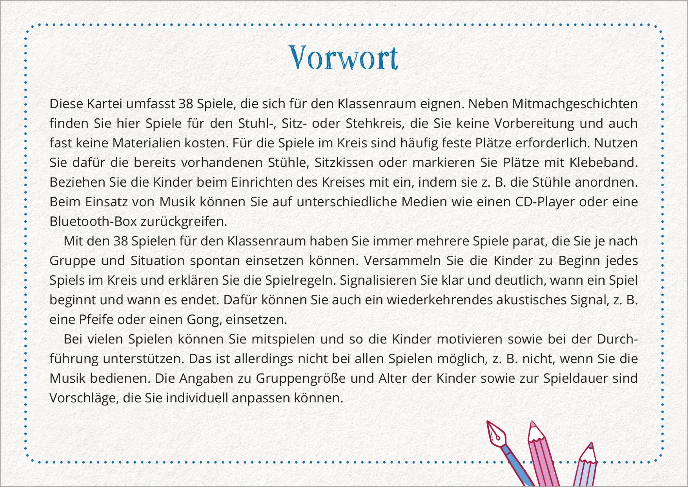 Beispielinhalt (Bild) Spiele für den Klassenraum