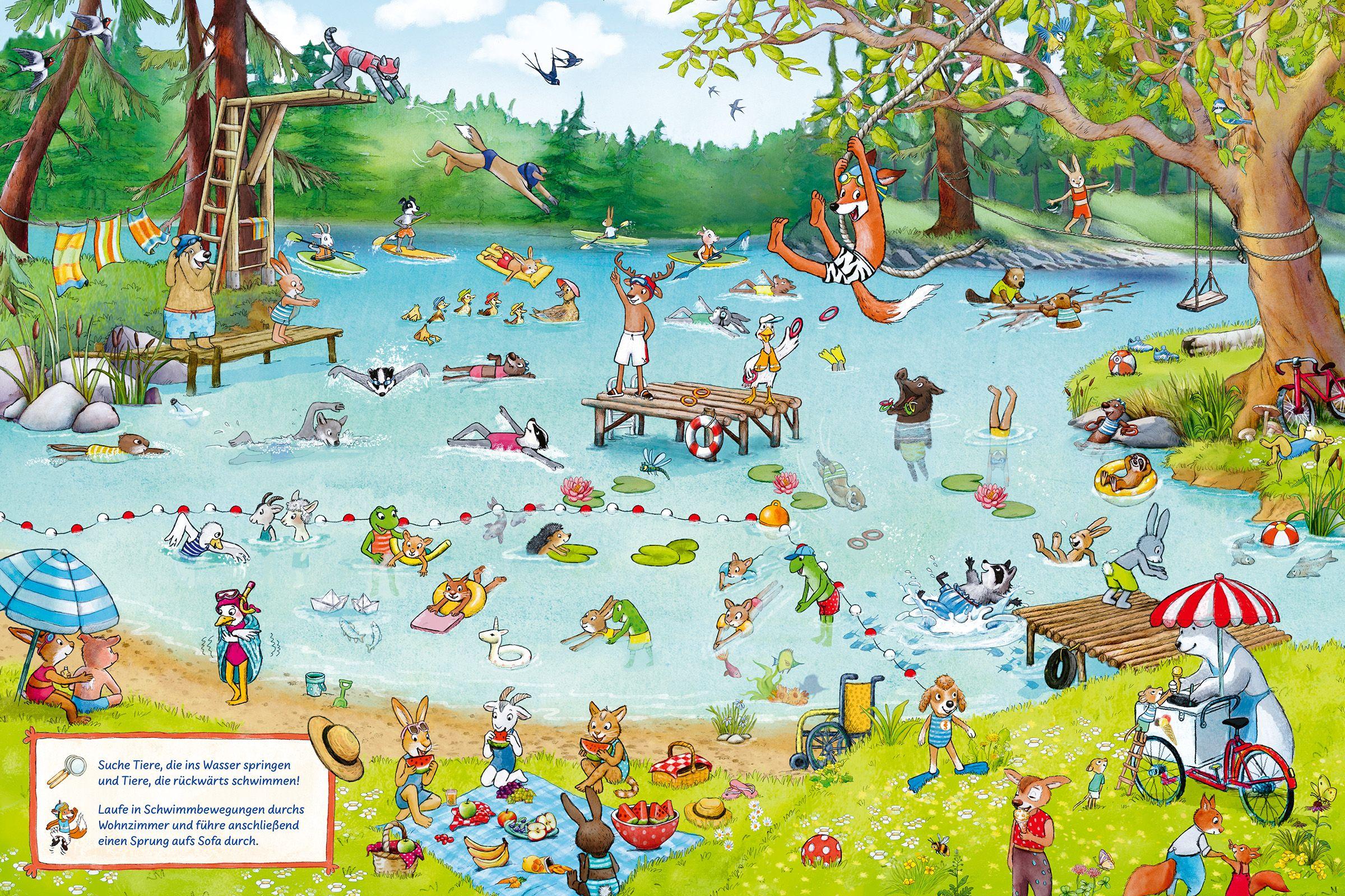 Beispielinhalt (Bild) Mein Sport-Wimmelbuch