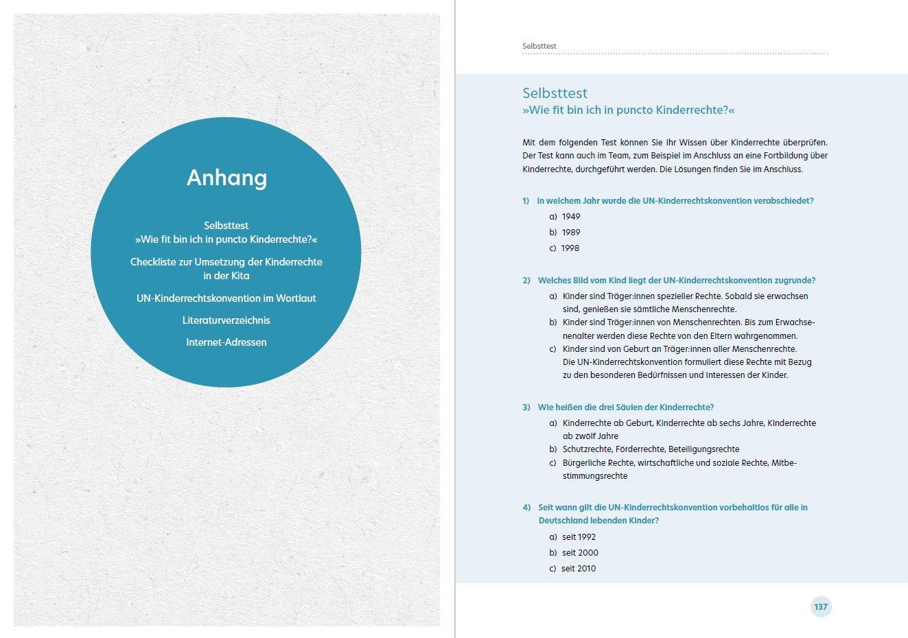 Beispielinhalt (Bild) Kinderrechte in der Kita