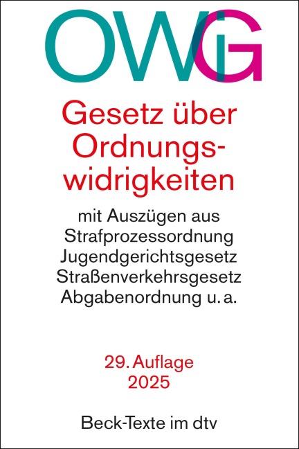 Anderes Coverbild Gesetz über Ordnungswidrigkeiten