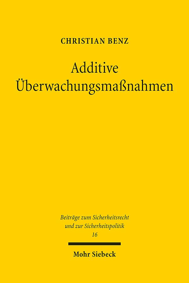 Vorderes Coverbild Additive Überwachungsmaßnahmen