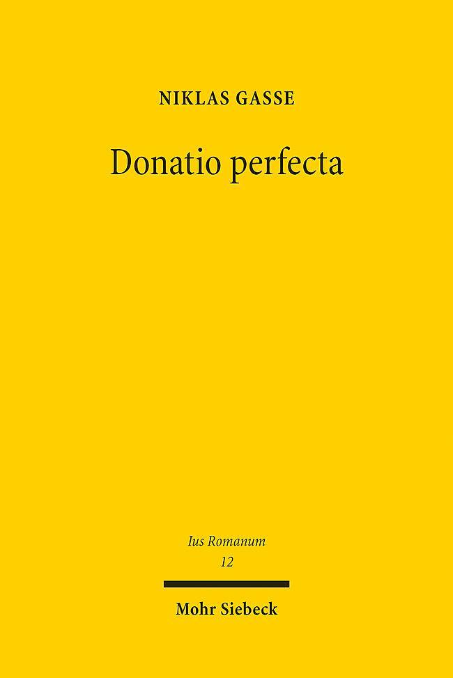 Vorderes Coverbild Donatio perfecta