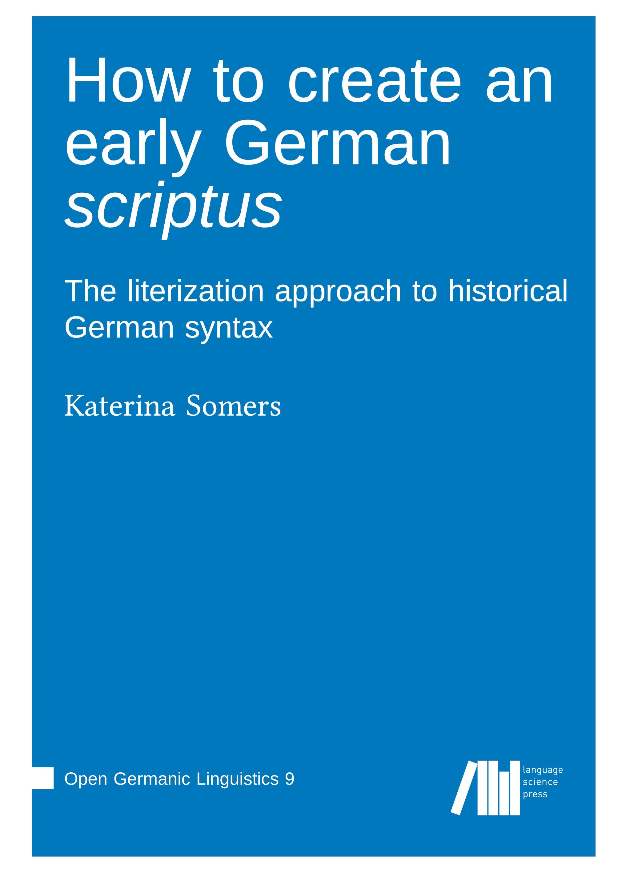 Vorderes Coverbild How to create an early German scriptus