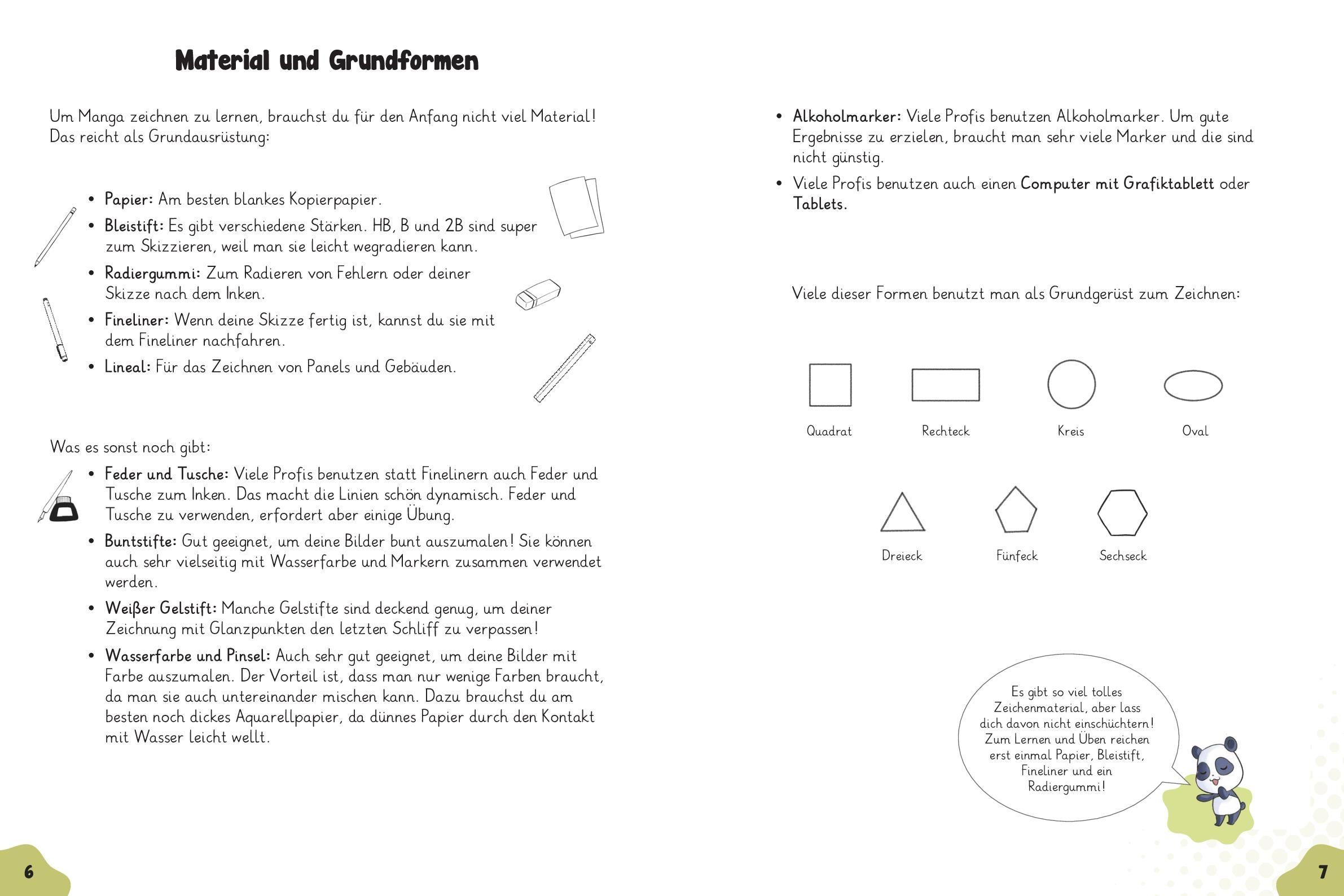 Beispielinhalt (Bild) Manga Zeichnen lernen I Schritt-für-Schritt-Anleitung