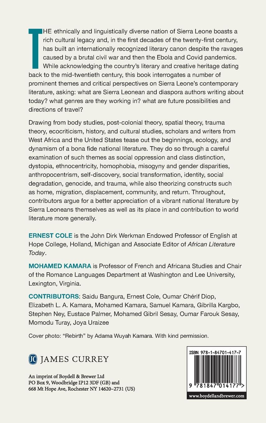Rückseitencover The Literature of Contemporary Sierra Leone