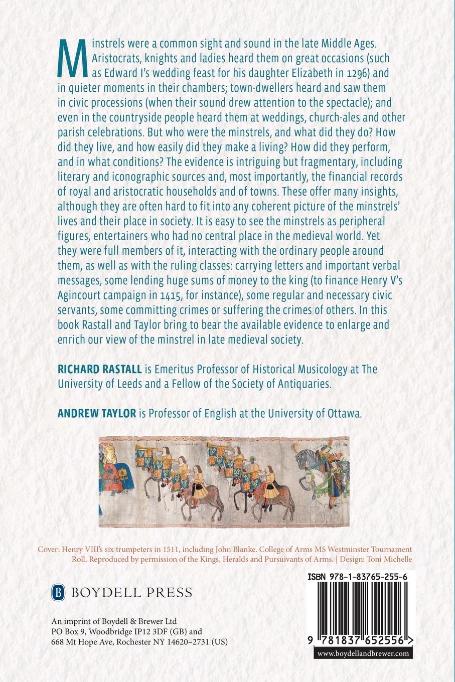 Rückseitencover Minstrels and Minstrelsy in Late Medieval England