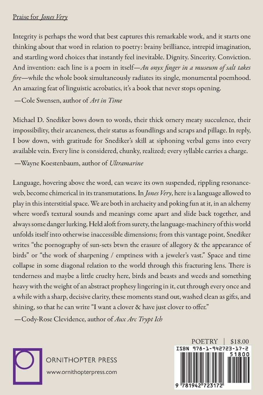 Rückseitencover Jones Very