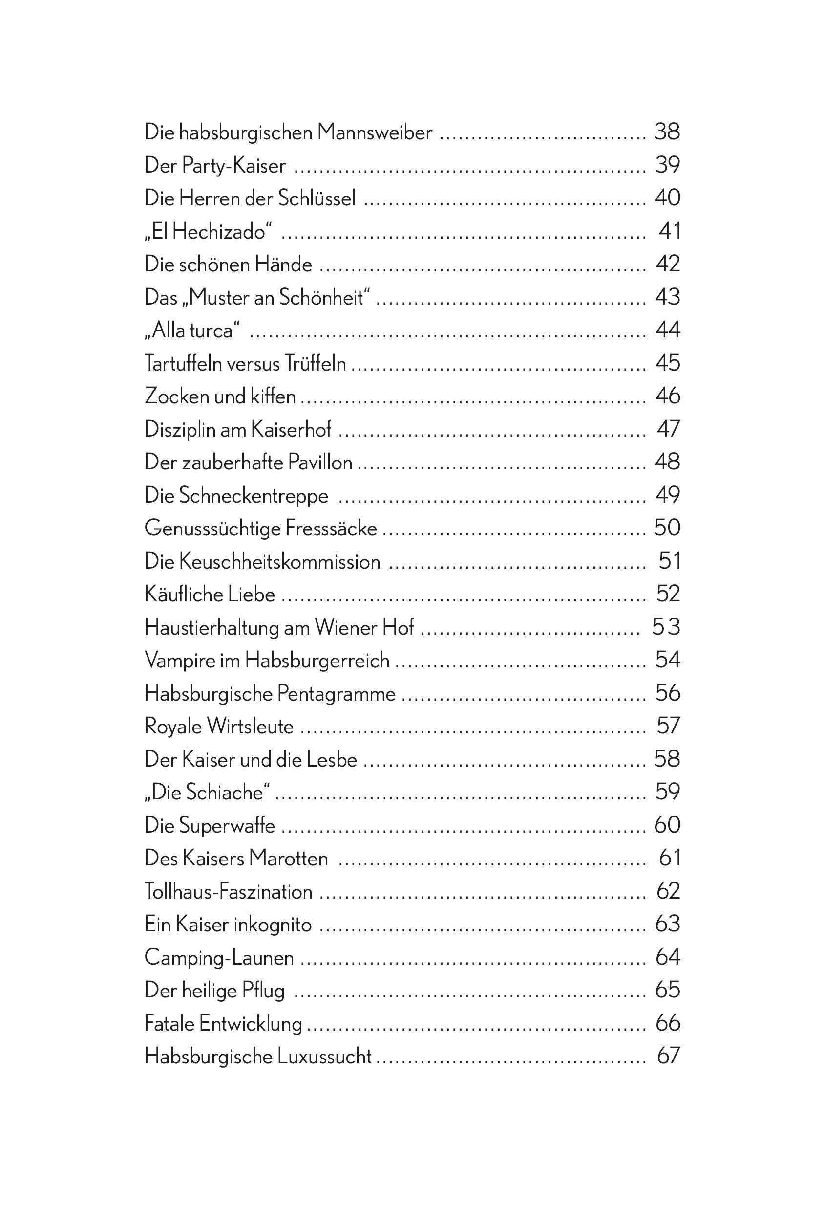Beispielinhalt (Bild) Diese Habsburger - Eine Sammlung skurriler und unterhaltsamer Fakten