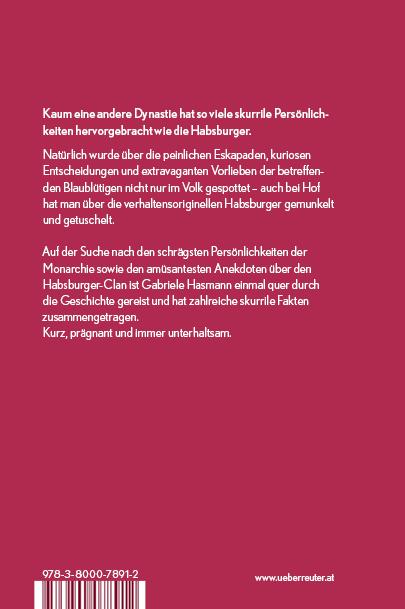 Rückseitencover Diese Habsburger - Eine Sammlung skurriler und unterhaltsamer Fakten