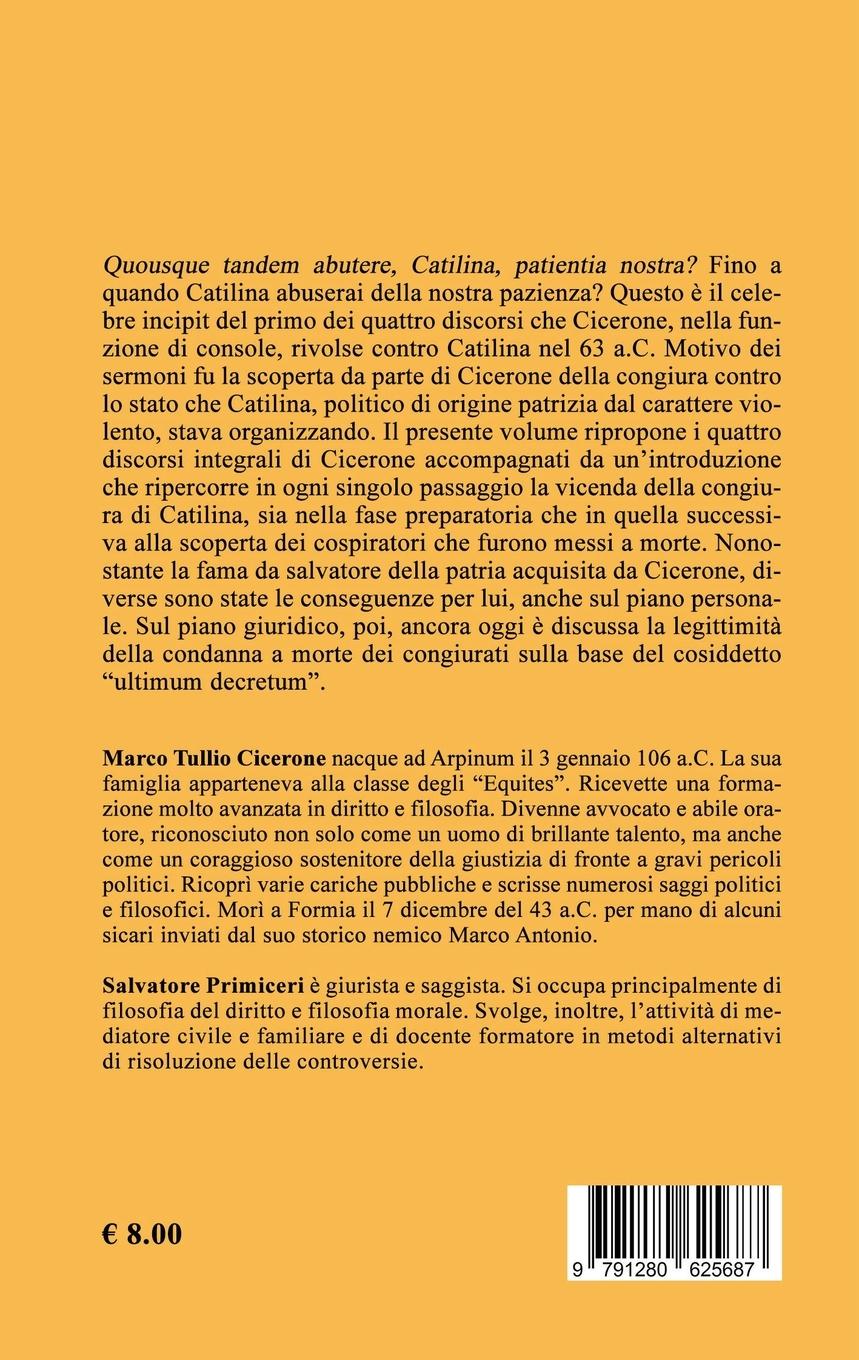 Rückseitencover Discorsi contro Catilina