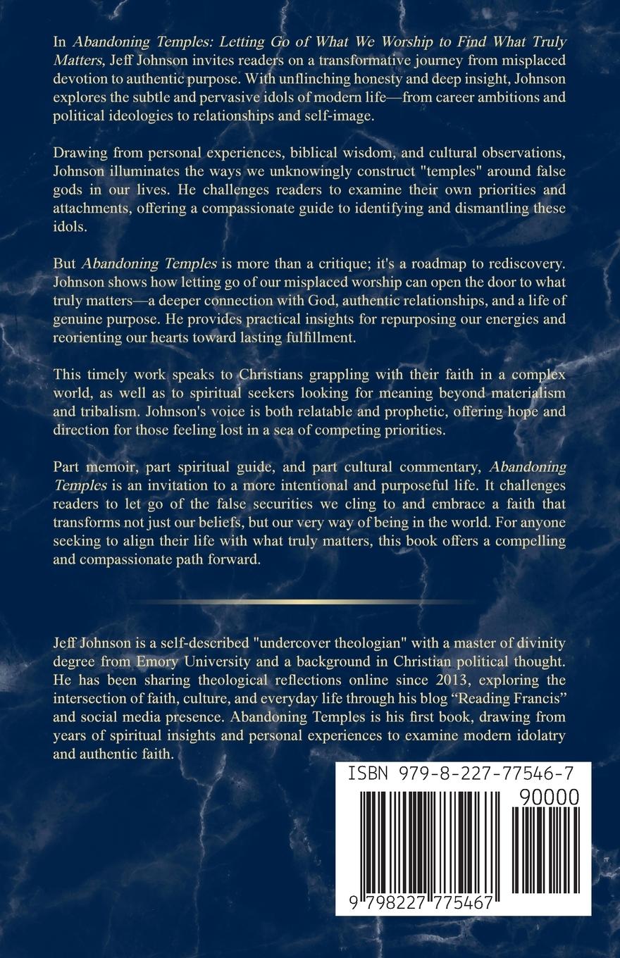 Rückseitencover Abandoning Temples