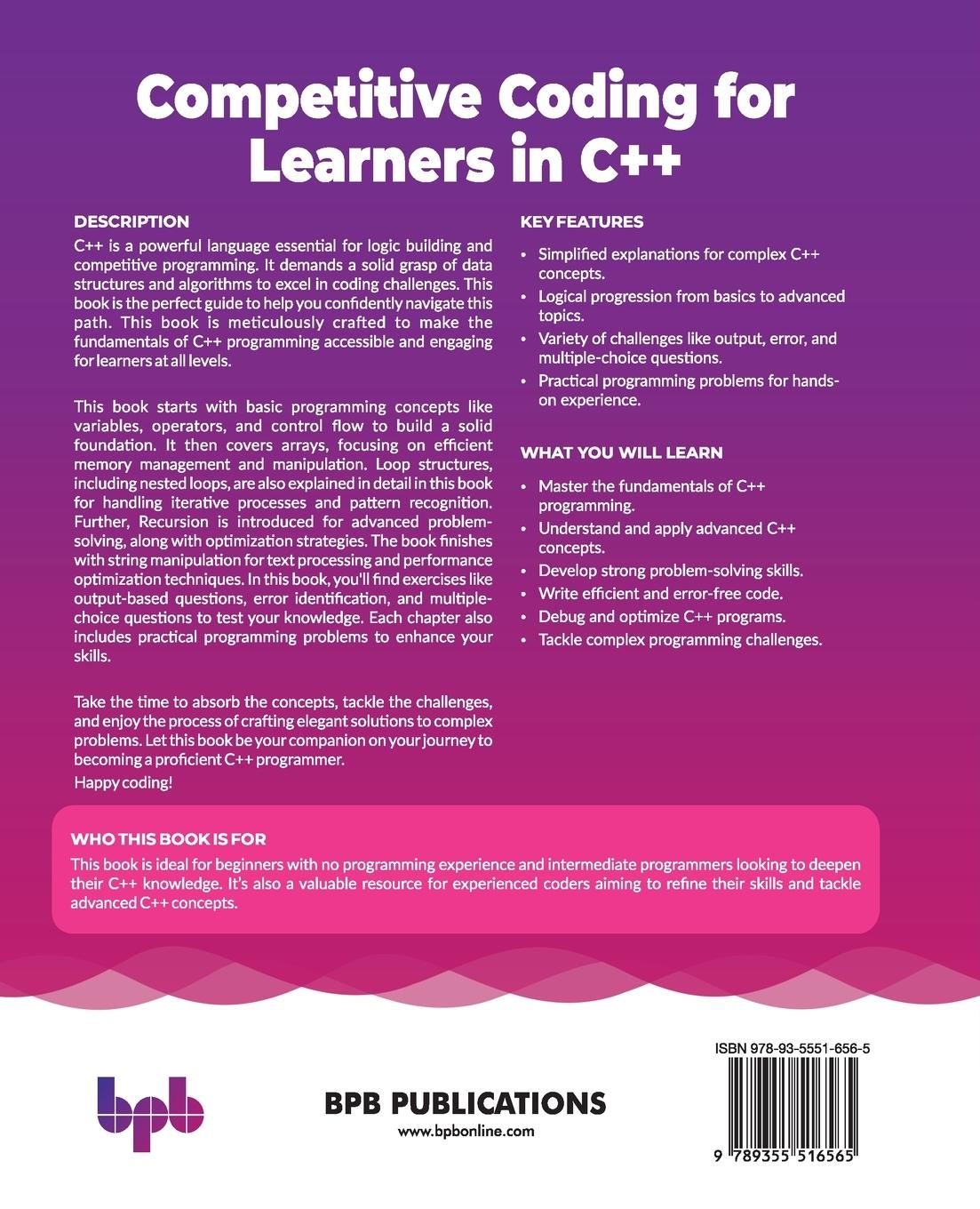 Rückseitencover Competitive Coding for Learners in C++