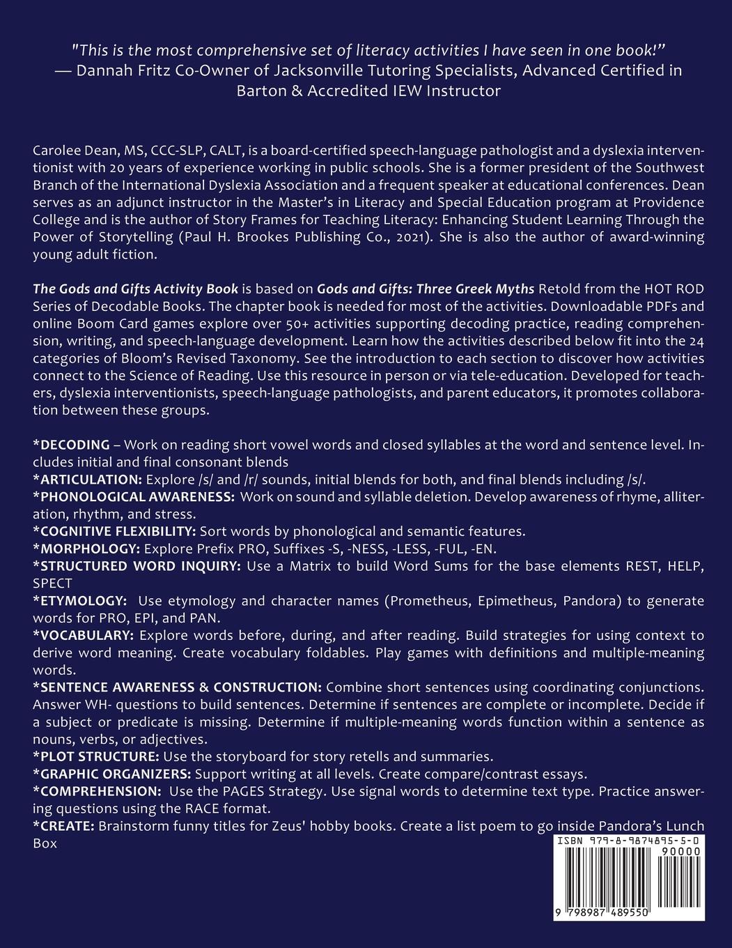 Rückseitencover Gods and Gifts Activity Book