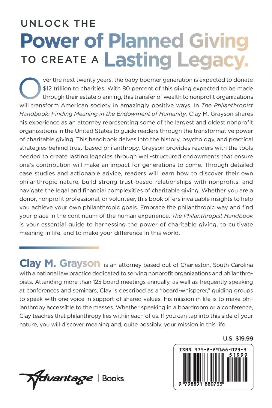 Rückseitencover The Philanthropist Handbook