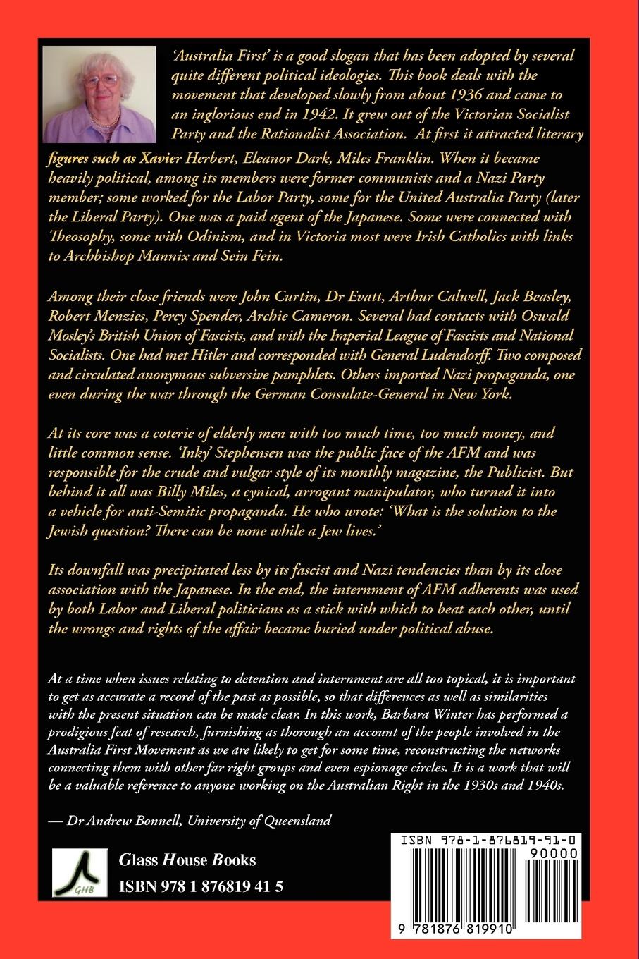 Rückseitencover Dreaming of a National Socialist Australia