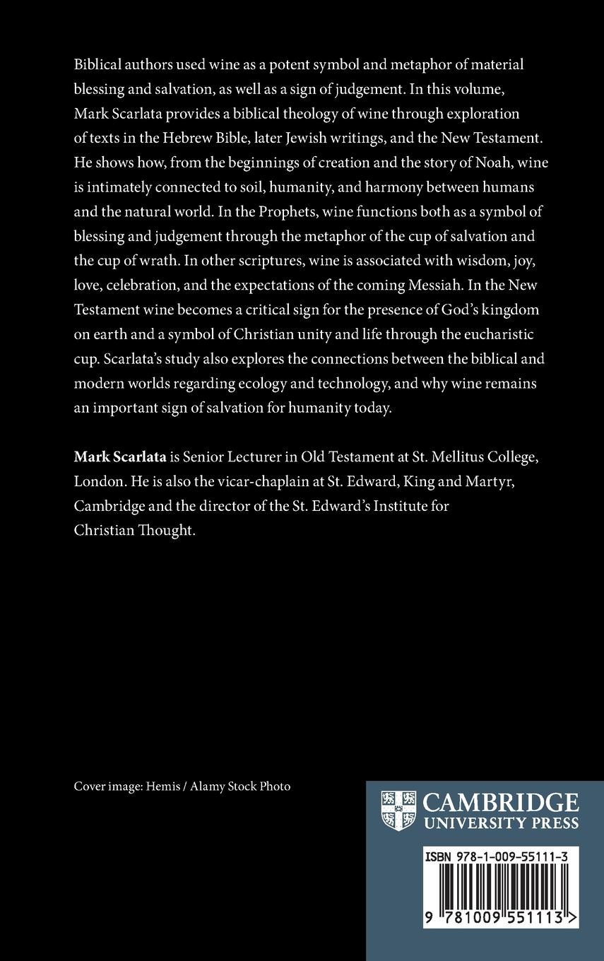 Rückseitencover Wine, Soil, and Salvation in the Hebrew Bible and New Testament