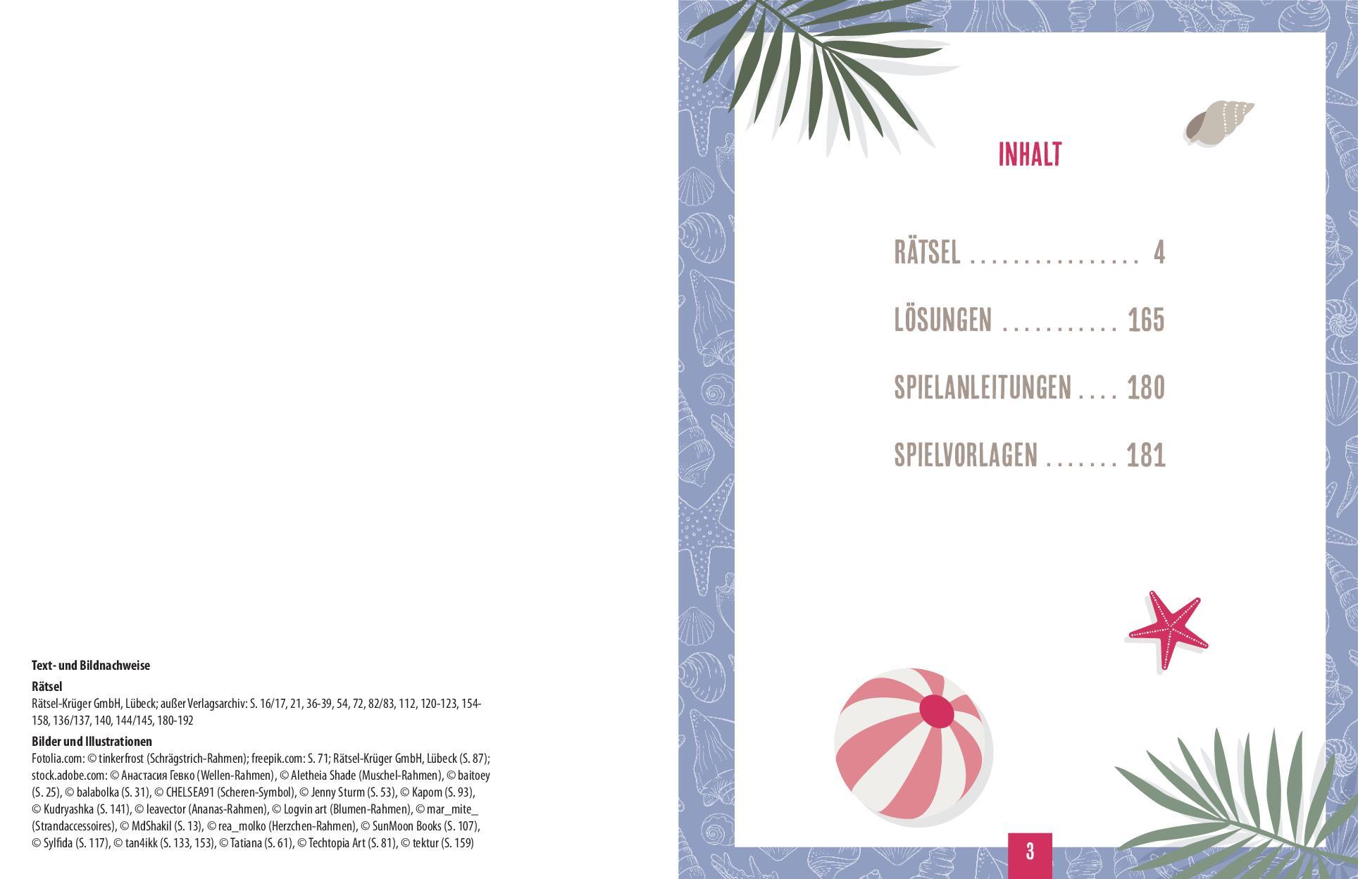 Beispielinhalt (Bild) Das dicke Sommer-Rätselbuch