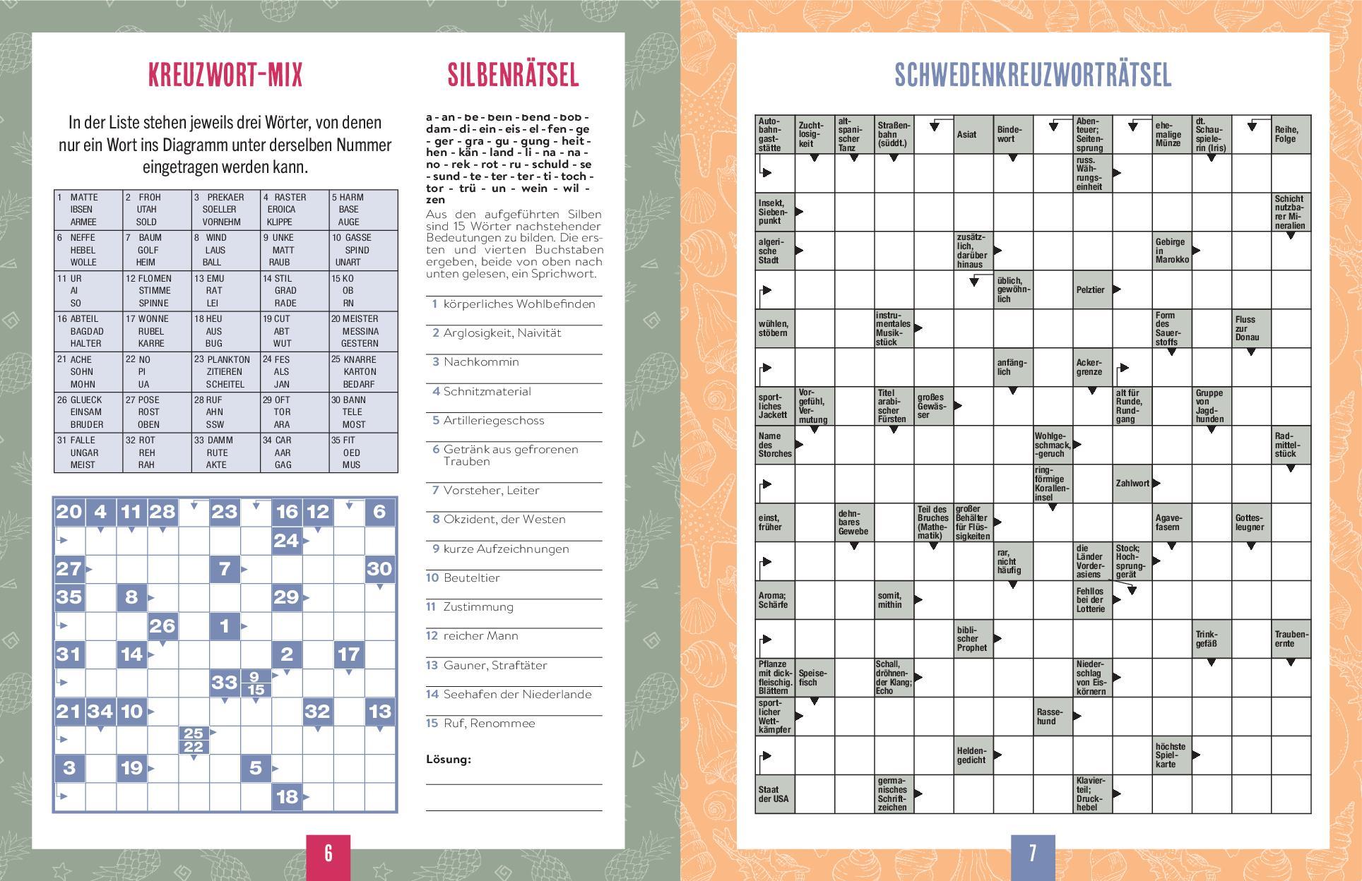 Beispielinhalt (Bild) Das dicke Sommer-Rätselbuch
