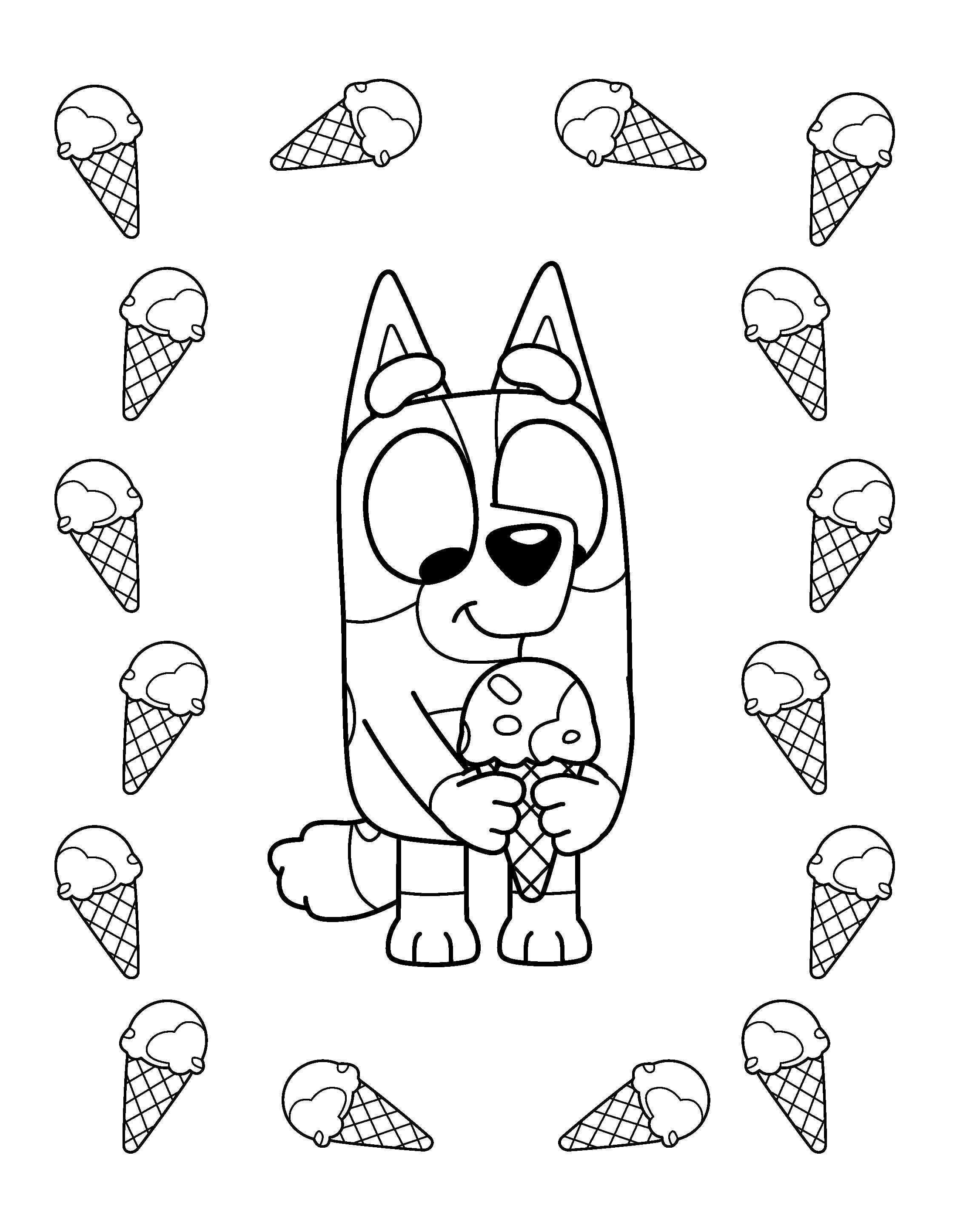 Beispielinhalt (Bild) Bluey Mein Malblock