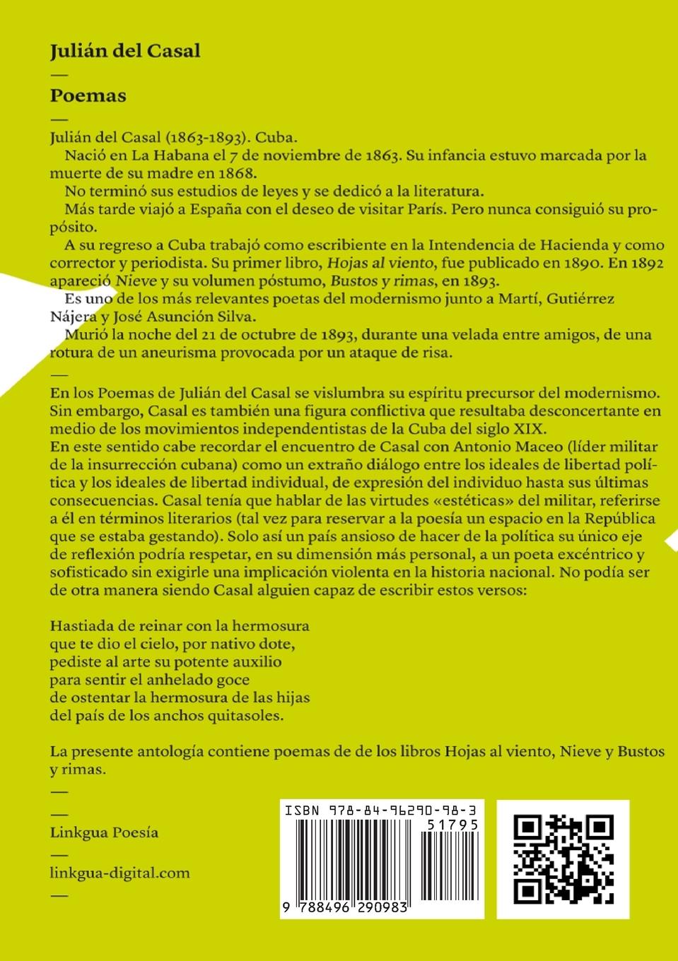 Rückseitencover Poemas