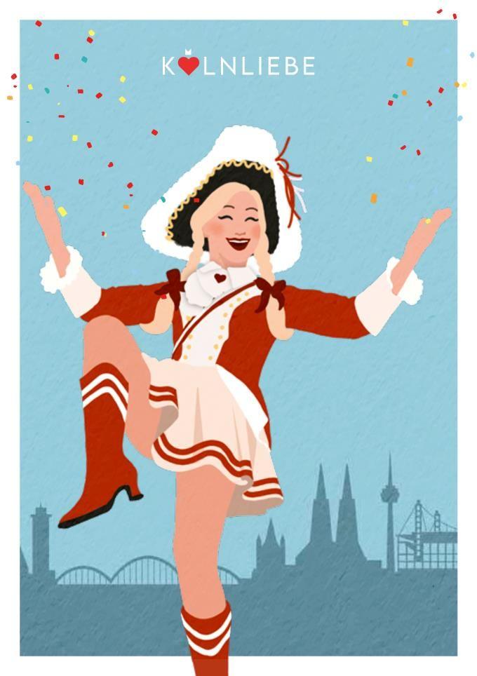 Beispielinhalt (Bild) Postkartenblock Köln-Liebe