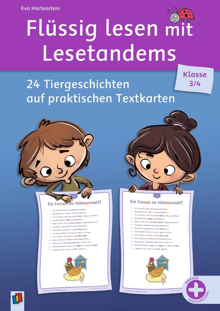 Vorderes Coverbild Flüssig lesen mit Lesetandems - 24 Tiergeschichten, Klasse 3/4