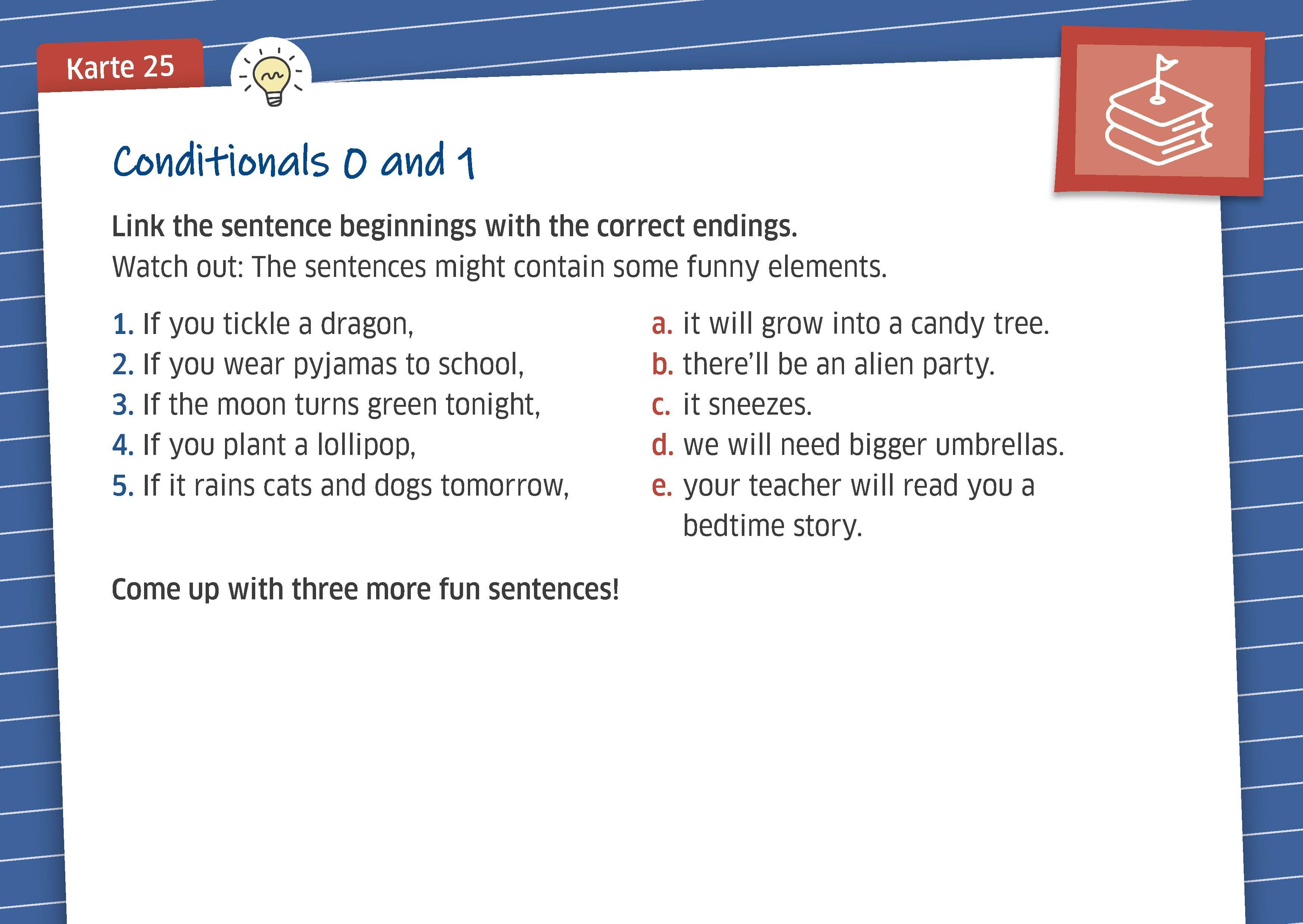 Beispielinhalt (Bild) Die Englisch-Kartei für Schnelle - Klasse 7/8