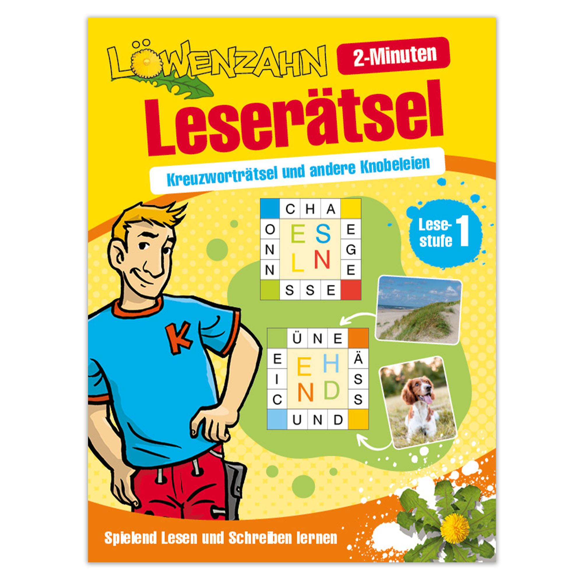 Vorderes Coverbild Löwenzahn-2-Minuten-Leserätsel: Kreuzworträtsel und andere Knobeleien
