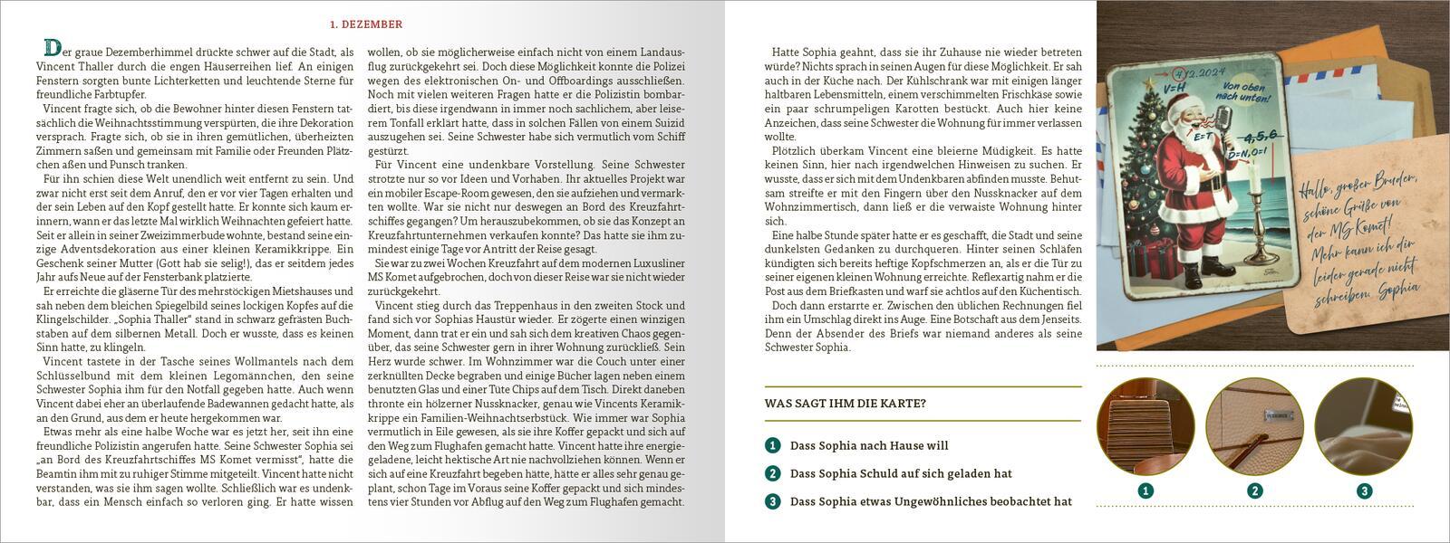 Beispielinhalt (Bild) Escape Room. Christmas Cruise - Kreuzfahrt in den Tod