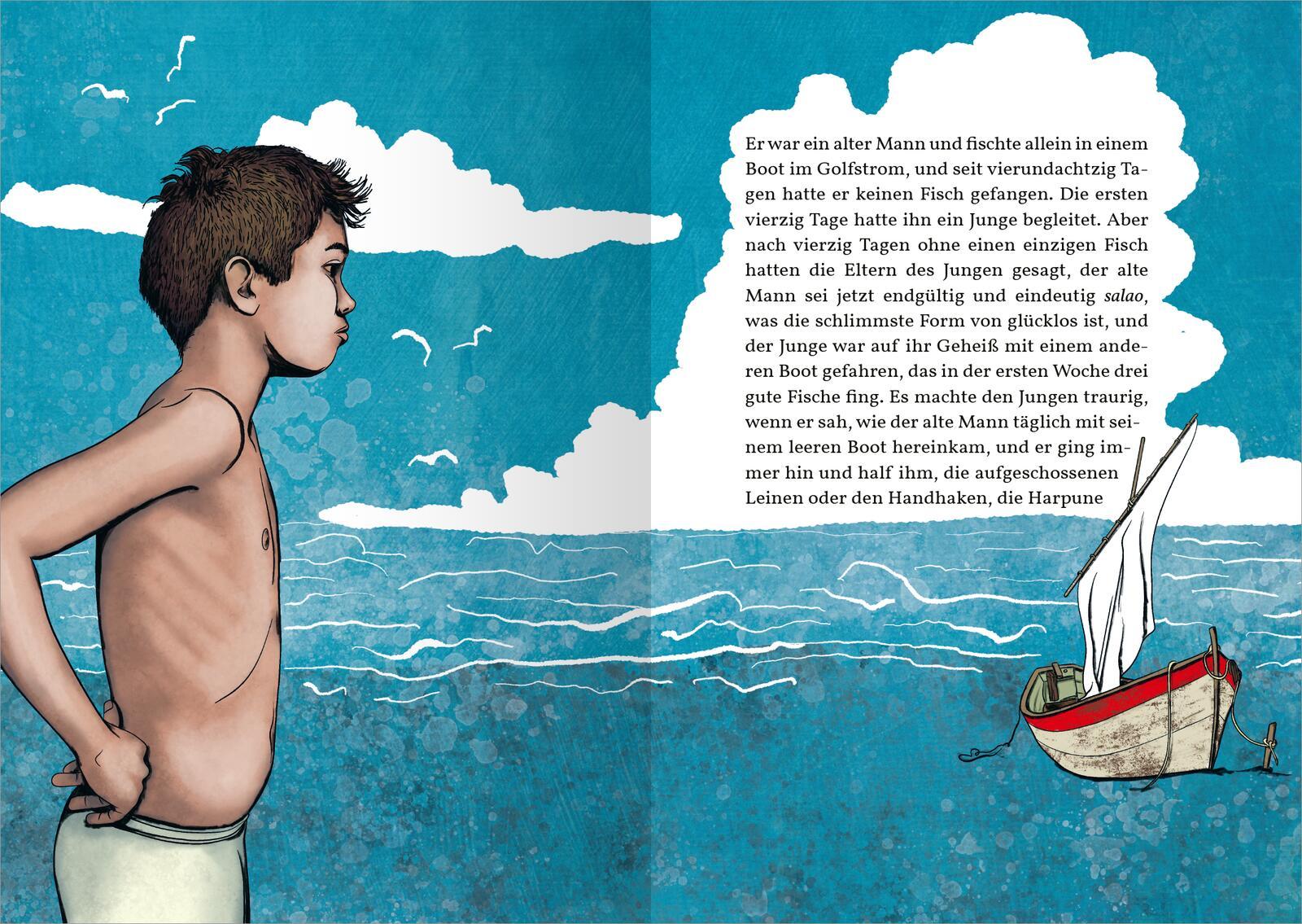 Beispielinhalt (Bild) Der alte Mann und das Meer