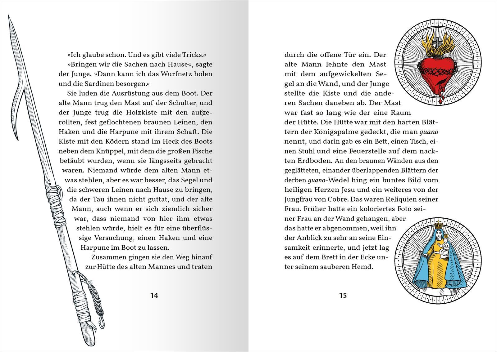 Beispielinhalt (Bild) Der alte Mann und das Meer