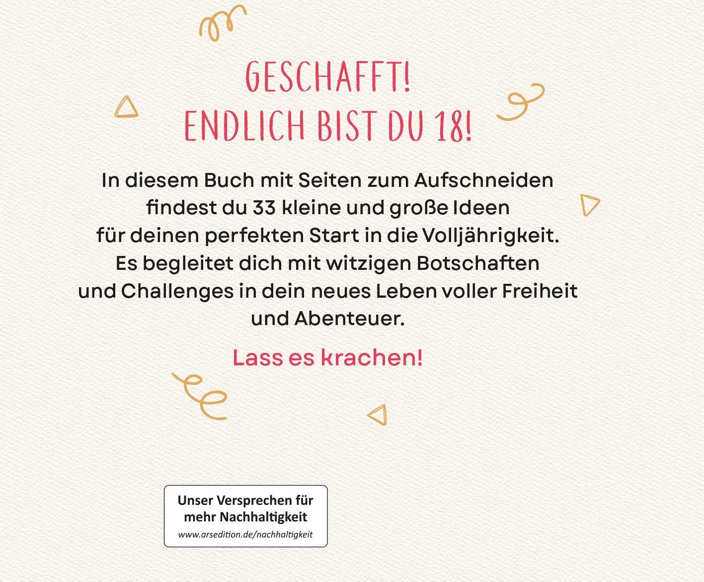 Rückseitencover Endlich 18! Yay! Alles, was du ab jetzt tun darfst