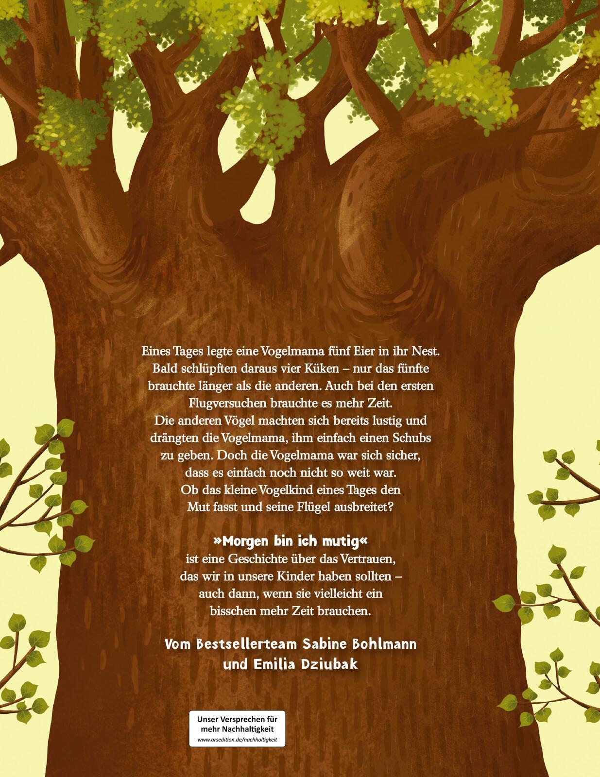 Rückseitencover Morgen bin ich mutig