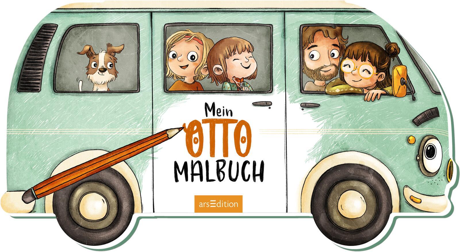 Vorderes Coverbild OTTO fährt los - Mein OTTO-Malbuch