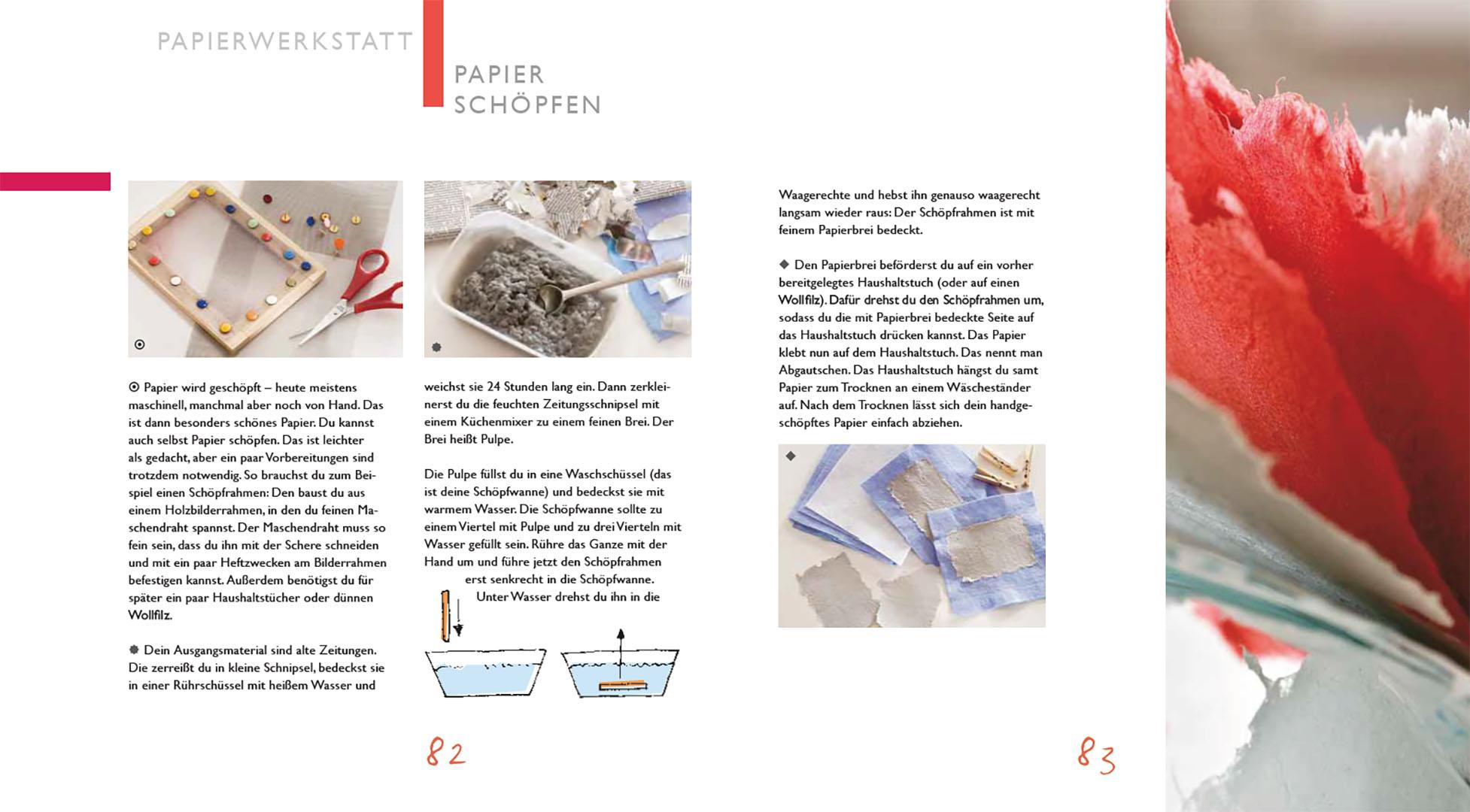 Beispielinhalt (Bild) Kinder-Werkstatt Farbe und Papier