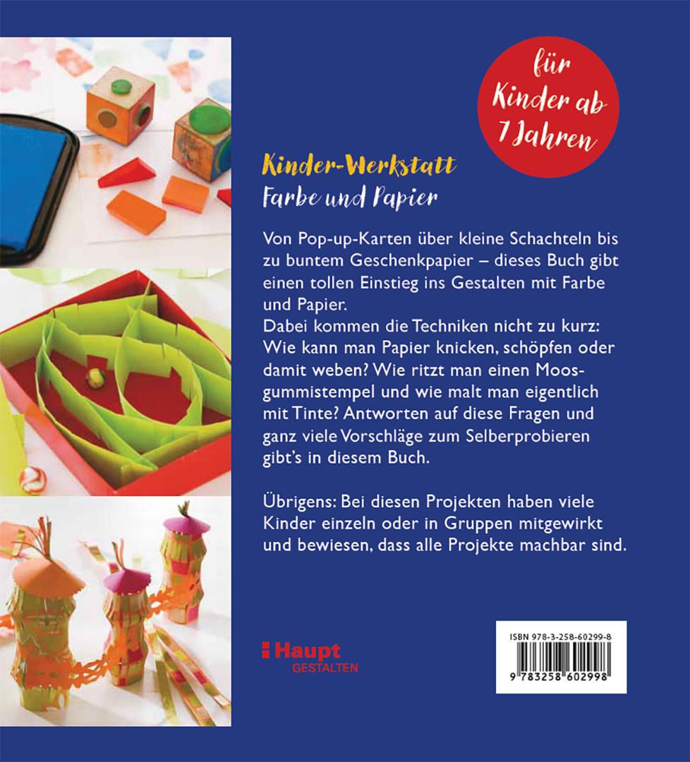 Rückseitencover Kinder-Werkstatt Farbe und Papier