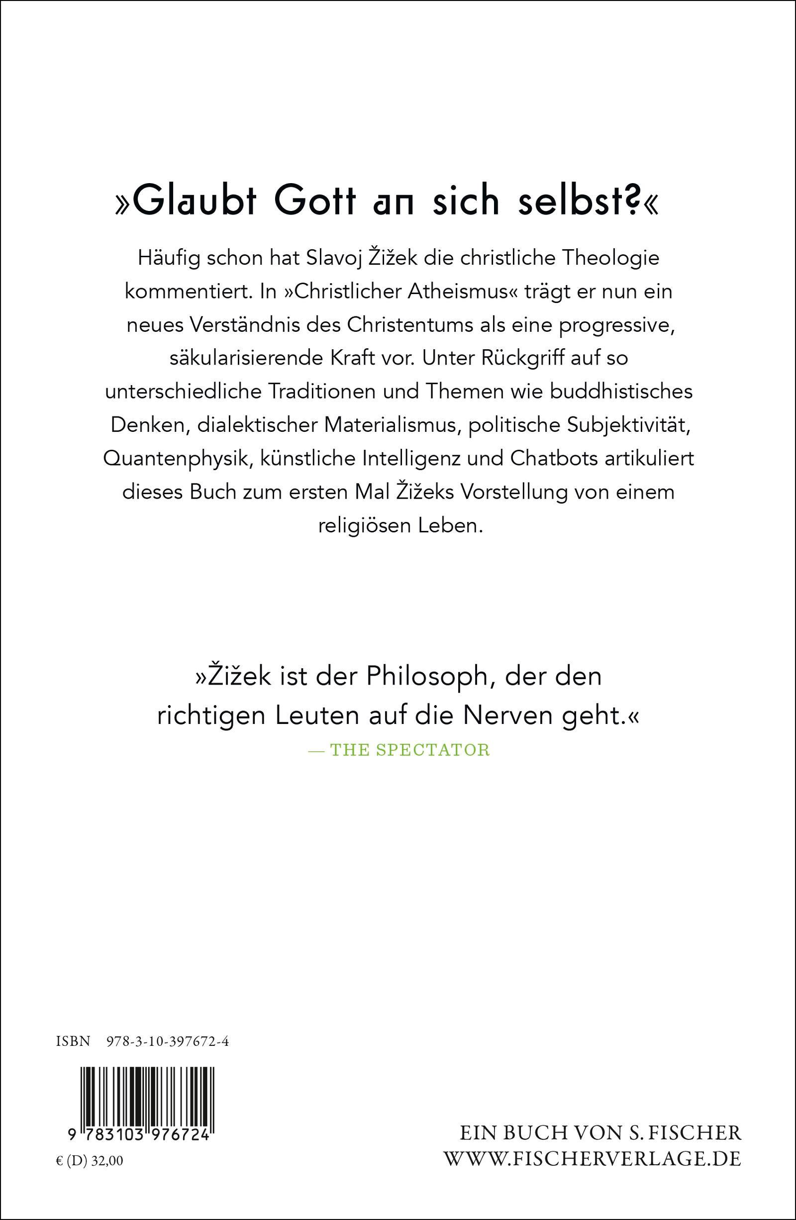 Rückseitencover Christlicher Atheismus