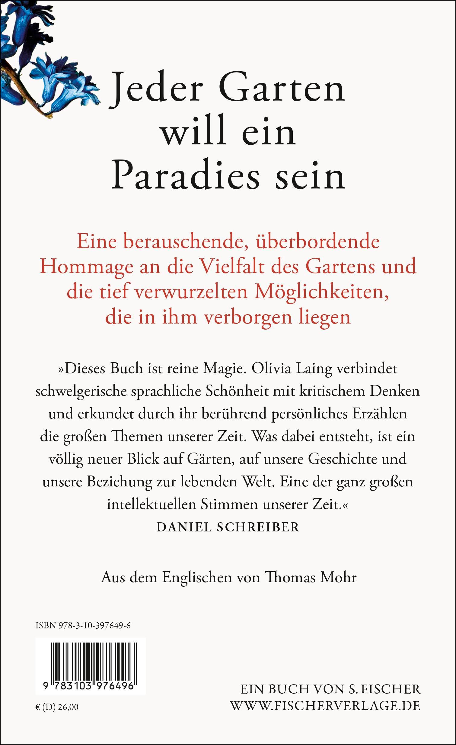 Rückseitencover Der Garten und die Zeit