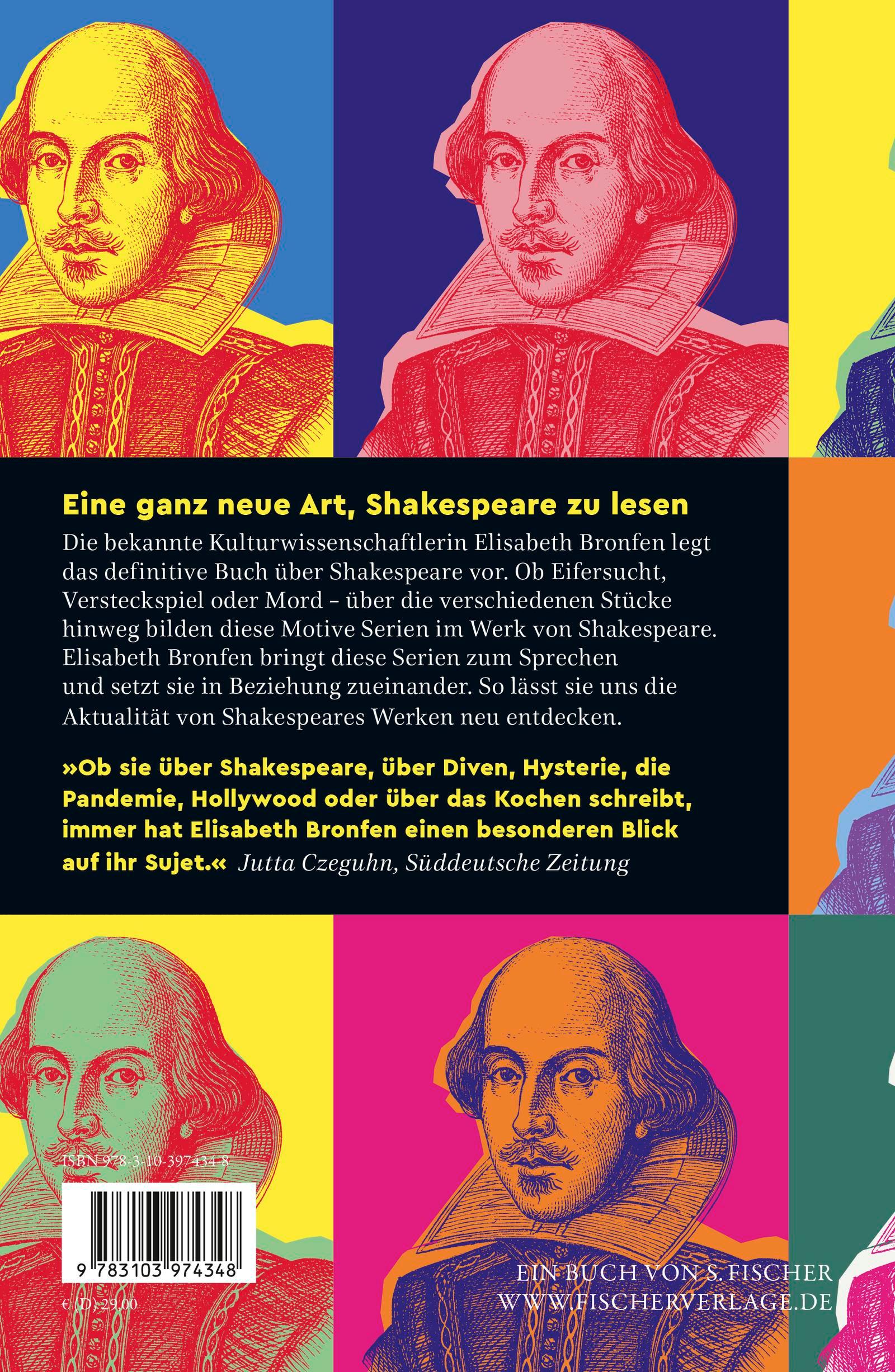 Rückseitencover Shakespeare - und seine seriellen Motive
