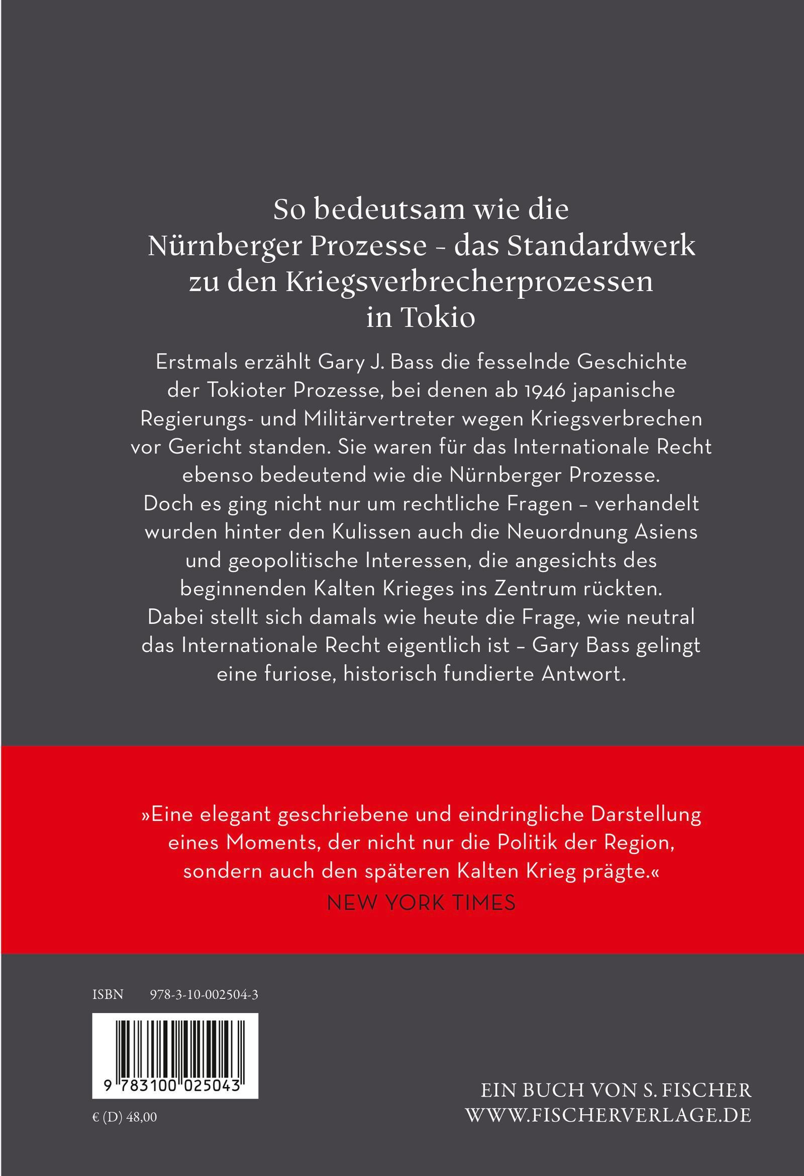 Rückseitencover Tribunal in Tokio
