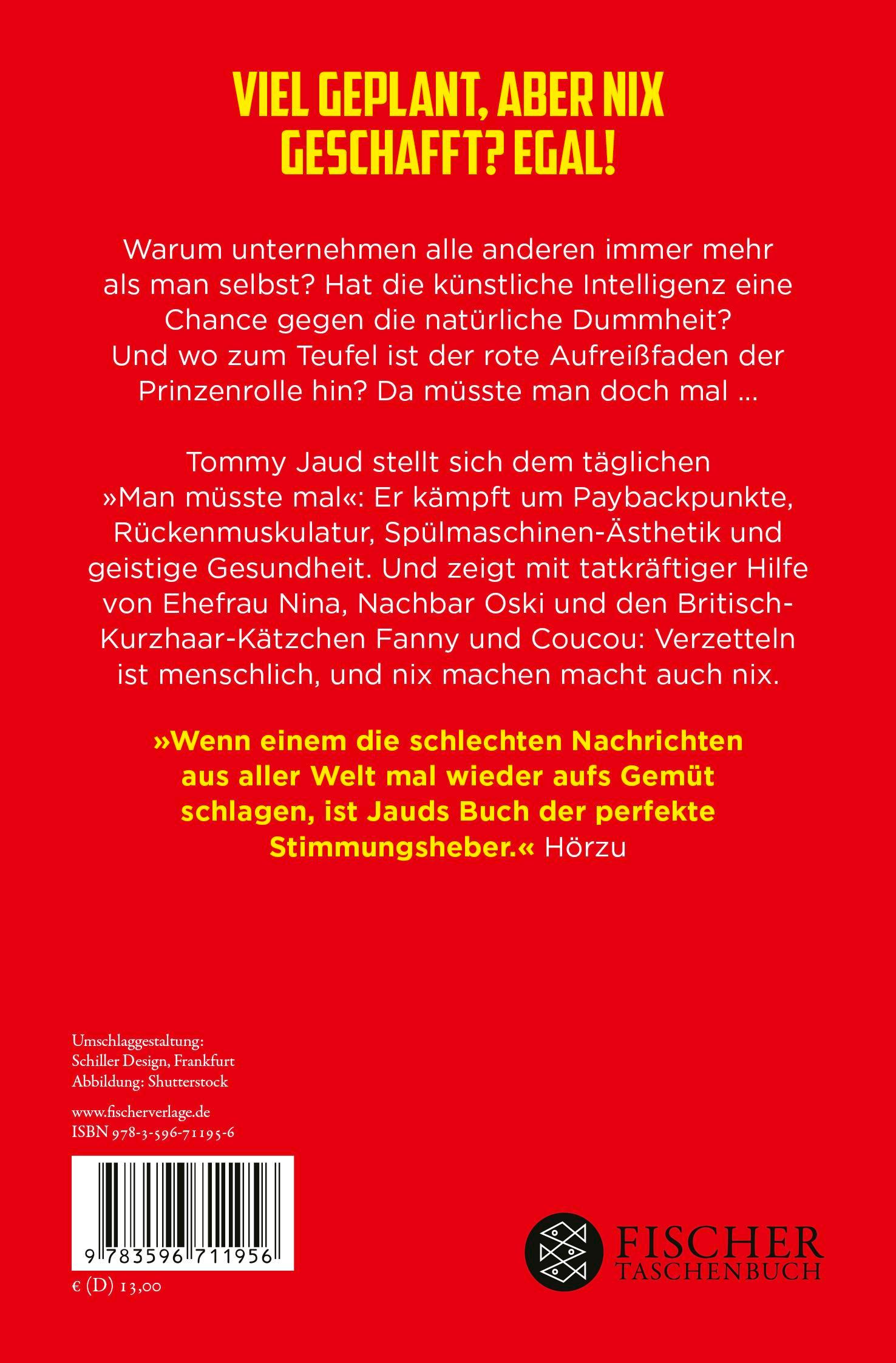 Rückseitencover Man müsste mal - Nix gemacht und trotzdem happy