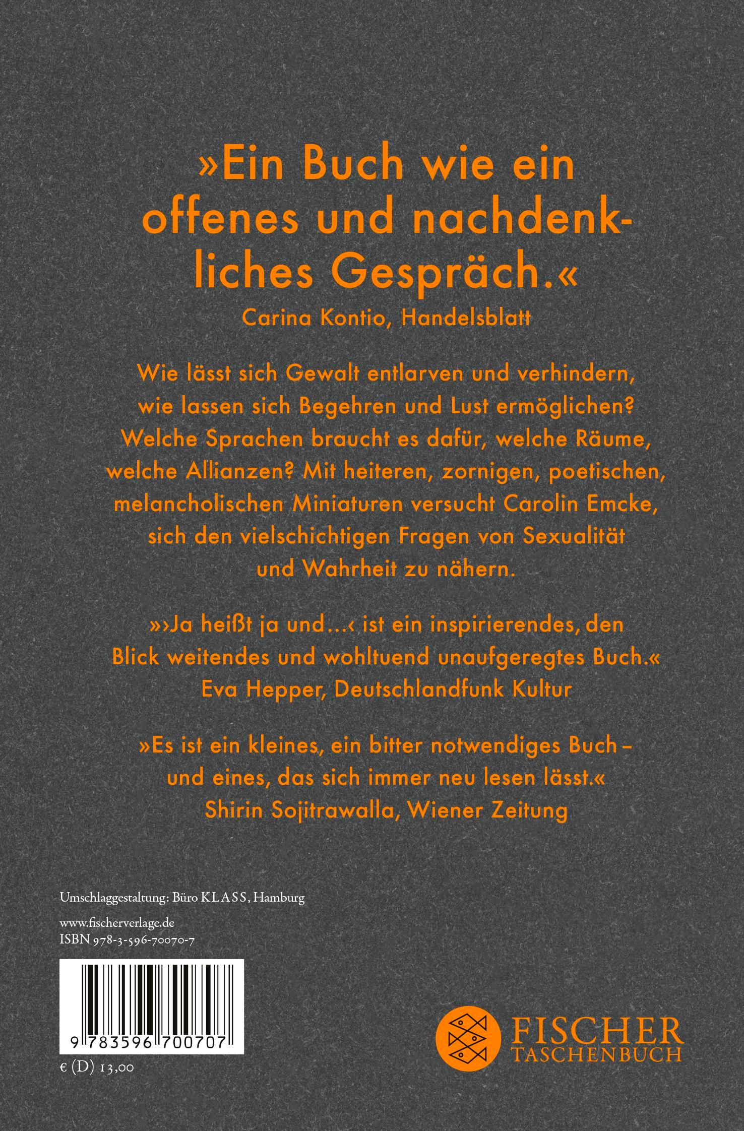 Rückseitencover Ja heißt ja und ...