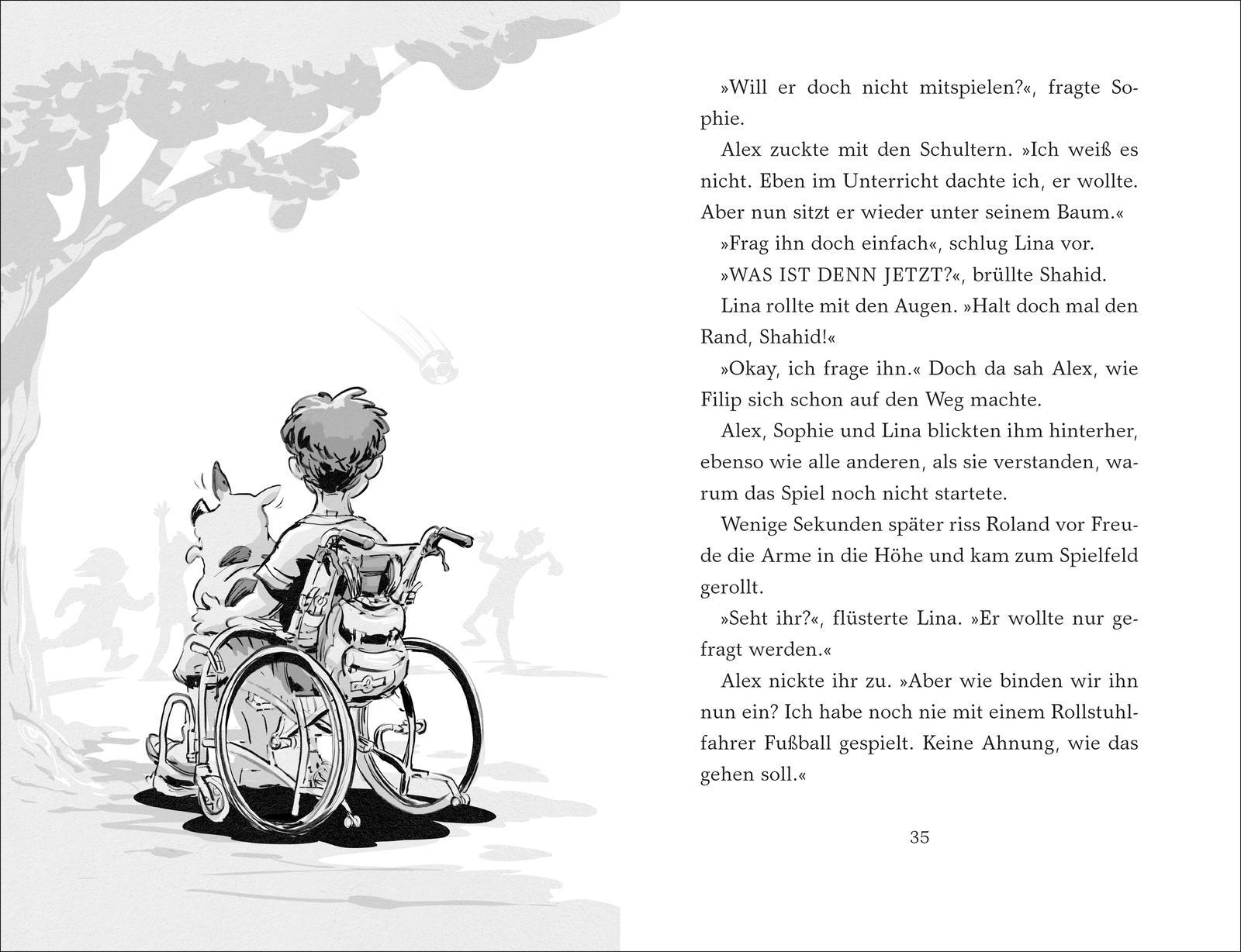 Beispielinhalt (Bild) Die Pausenkicker - Freistoß im Klassenzimmer