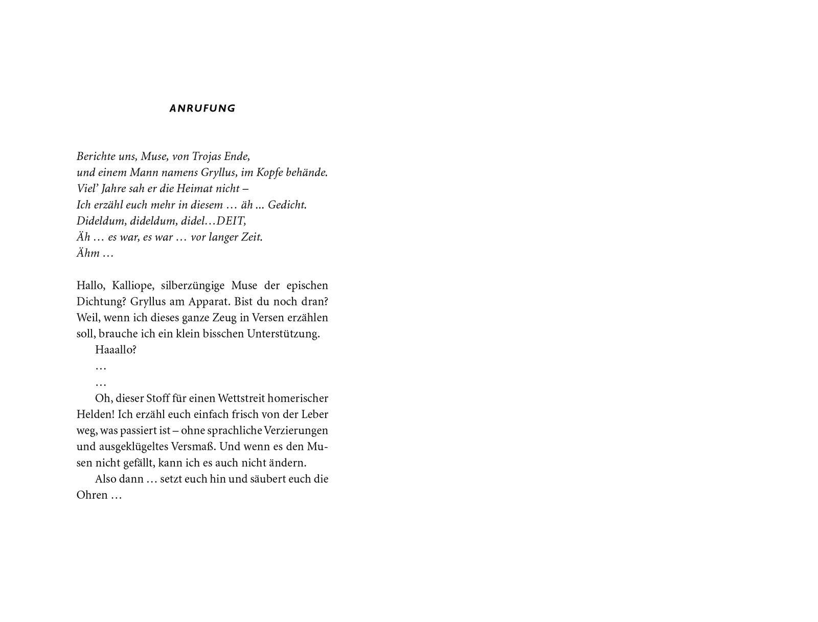 Beispielinhalt (Bild) Schwein gehabt, Zeus!