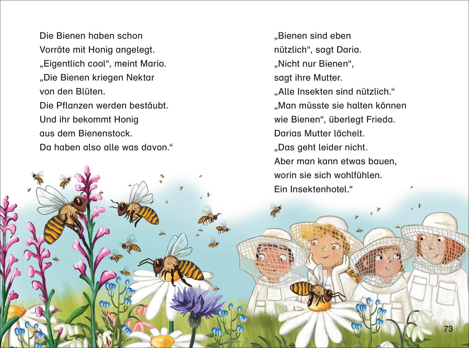 Beispielinhalt (Bild) Duden Leseprofi - Die Gartenretter, 2. Klasse (Doppelband)