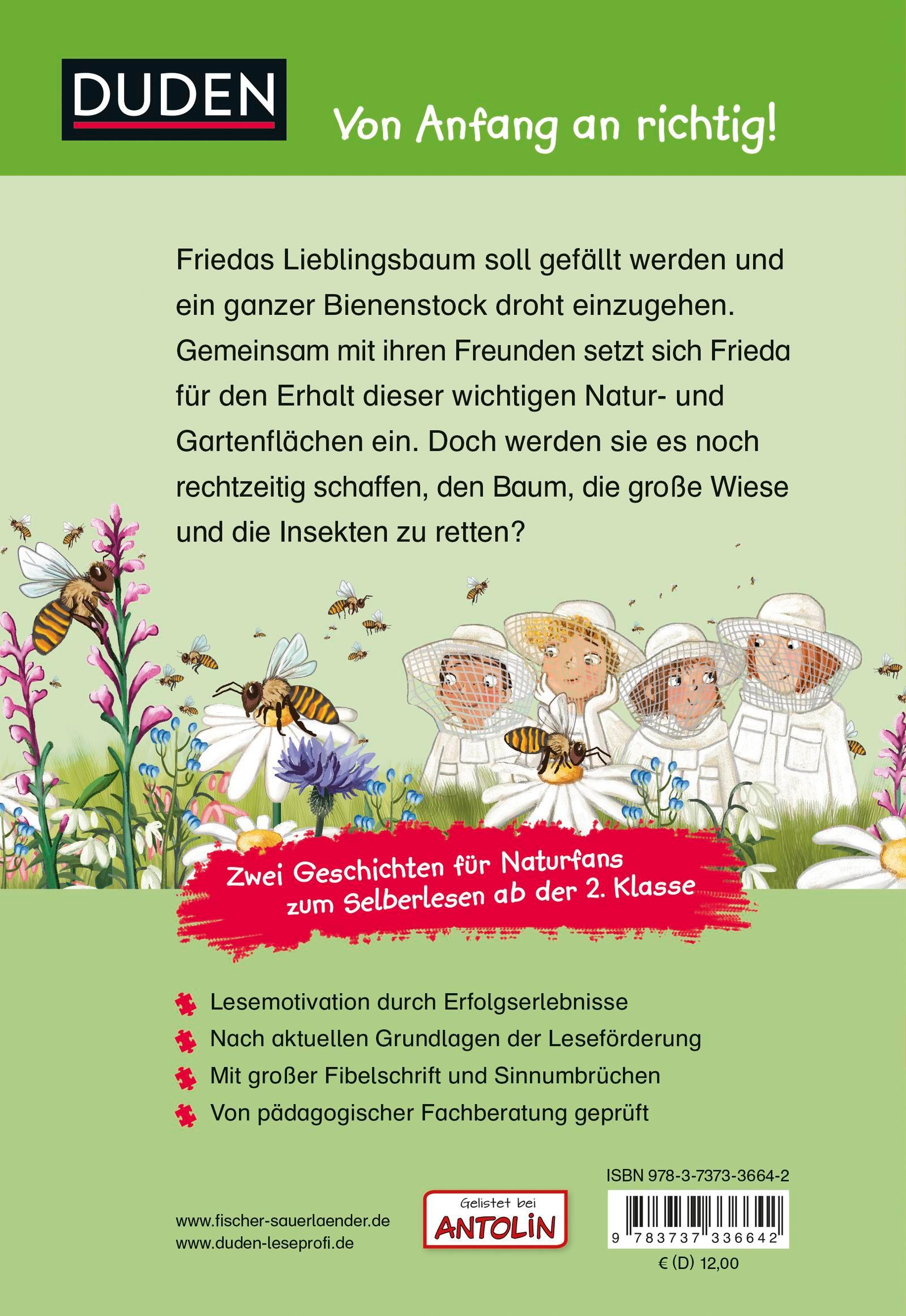 Rückseitencover Duden Leseprofi - Die Gartenretter, 2. Klasse (Doppelband)